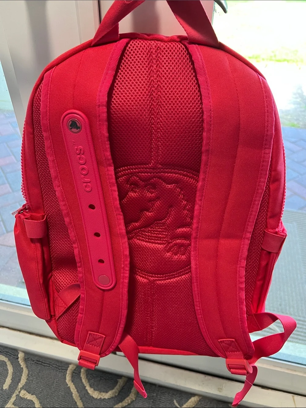 CROCS Bright Red Backpack with Front Pocket